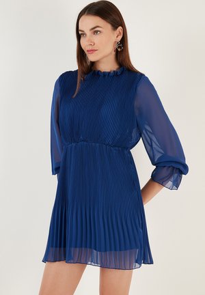 Royal Blue One Sleeve Lela Bandage Midi Dress