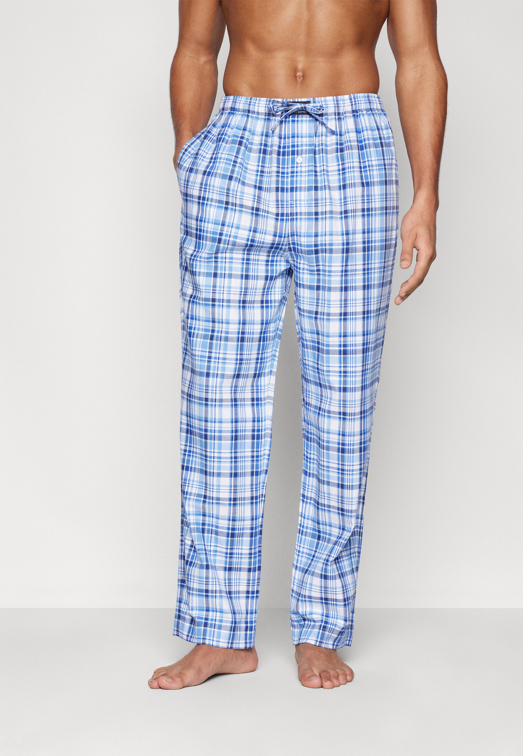 Polo Ralph Lauren SLEEP BOTTOM - Pyjama bottoms - blue plaid/blue -  Zalando.co.uk
