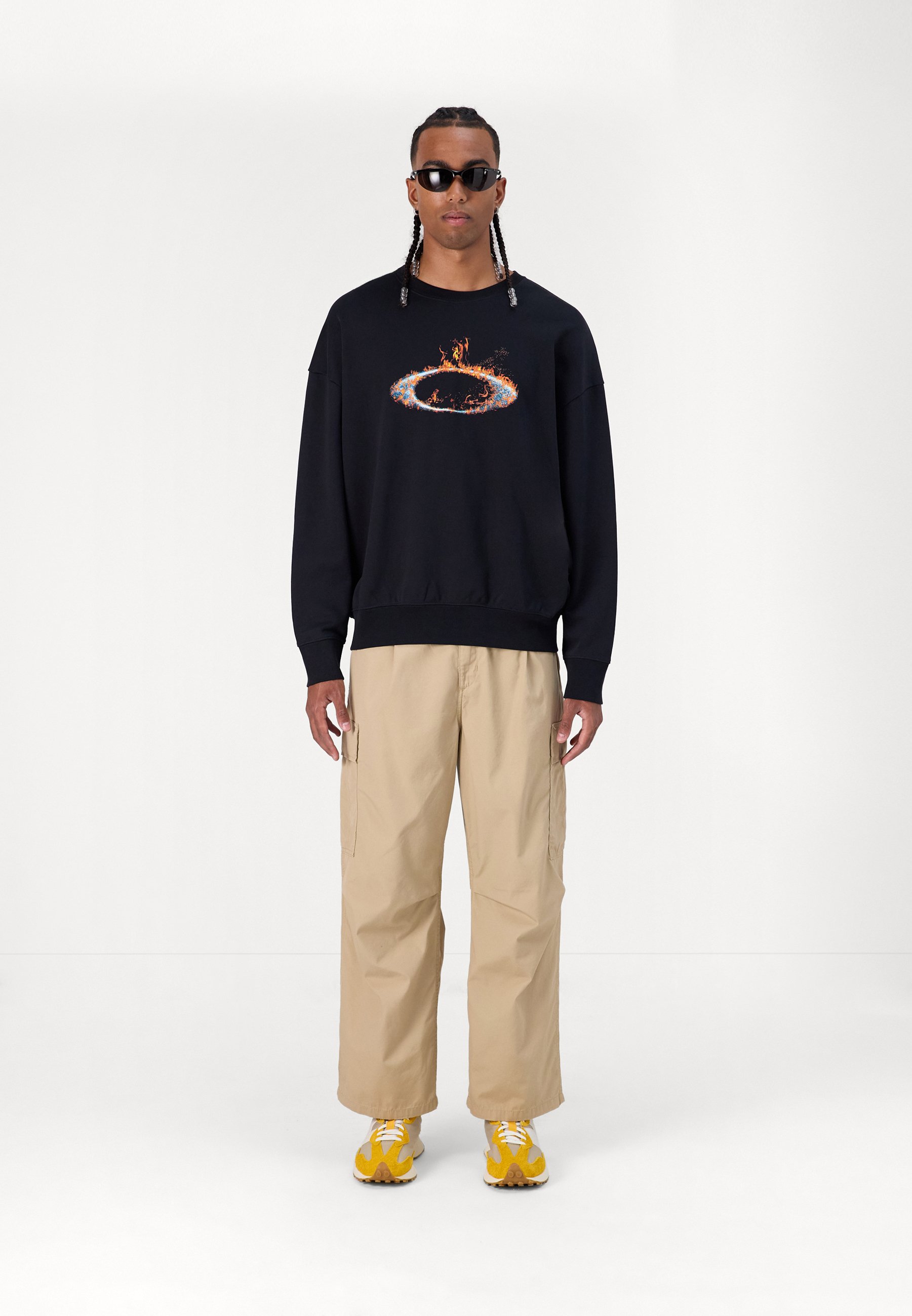 Oakley METAL GRAPHIC CREW - Sweatshirt - blackout/black - Zalando
