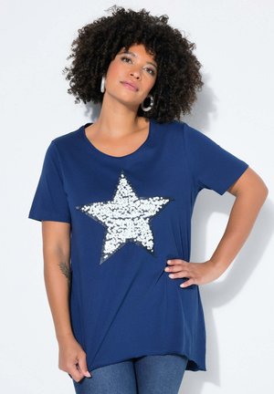 A-LINIE PAILLETTEN-STERN - T-shirt imprimé - dark blue