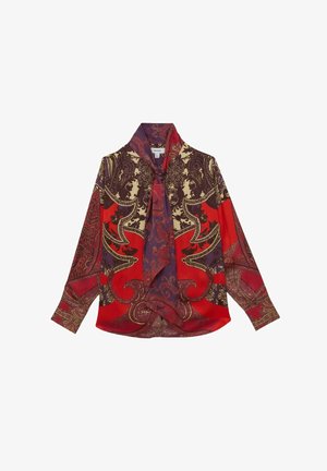Reiss, REGULAR FIT - JADE PAISLEY-PRINT TIE-NECK BLOUSE . - Blúzka - red