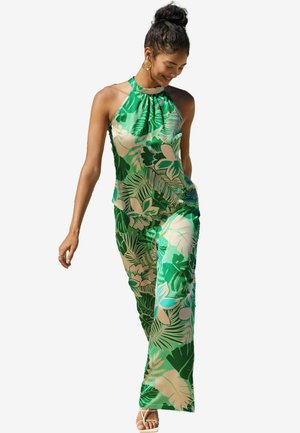 HALTER NECK REGULAR FIT - Blus - green palm print