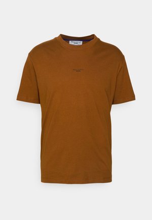 SHORT SLEEVE LOGO PRINT - Basic T-shirt - true brown