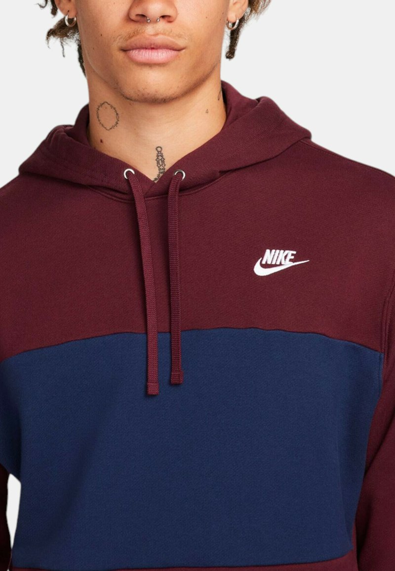 Nike Sportswear CLUB Hoodie brown navy blue/dark blue Zalando