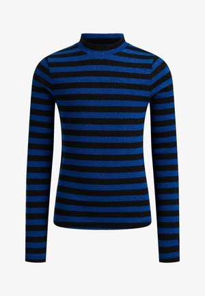 ROLNEK MET GLITTERGAREN - Langarmshirt - blue