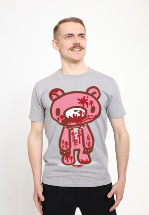 Henry Tiger, GLOOMY BEAR NAUGHTY GRIZZLY COVERED IN BLOOD CUTE HALLOWEEN ANIME - Triko s potiskem - sport grey