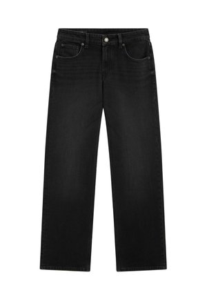Massimo Dutti, Striped short-sleeve jersey T-shirt - Jeans Straight Leg - black