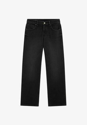 Massimo Dutti, Striped short-sleeve jersey T-shirt - Jeans Straight Leg - black