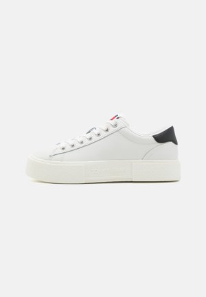 FOXING FLATFORM - Tenisice - ecru/black