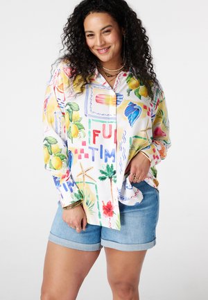 MS Mode, MS MODE BLOUSE NOT TRANSLATED - Overhemdblouse - multi green