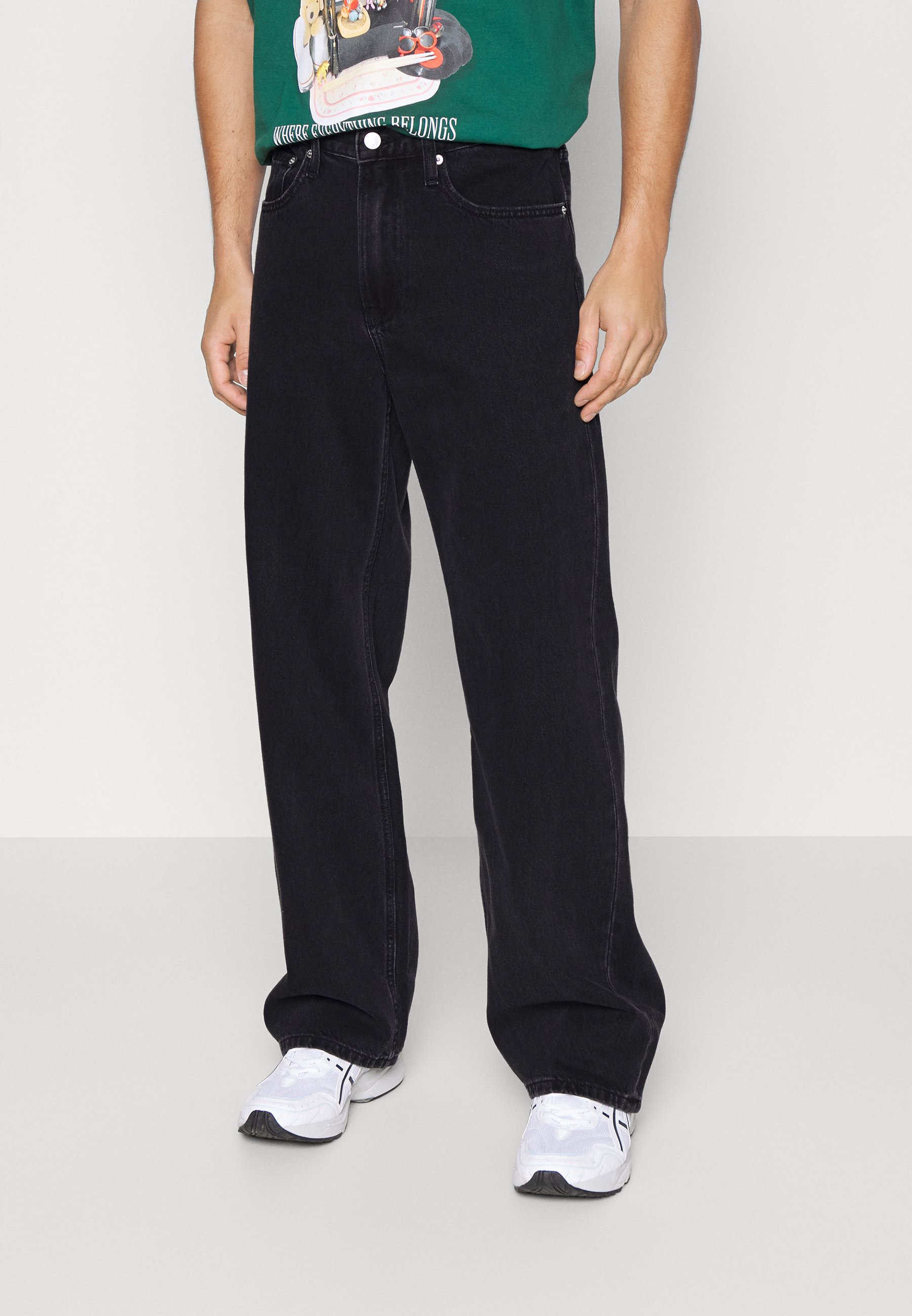 Klimaanlæg skrivestil masser Calvin Klein Jeans 90S LOOSE - Jeans Relaxed Fit - denim black/black denim  - Zalando.dk