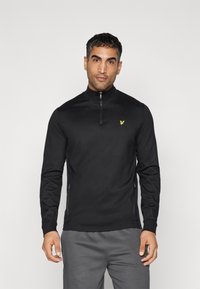 Lyle & Scott - FLY QUARTER ZIP - Vesta od flisa - jet black Minijatura 1