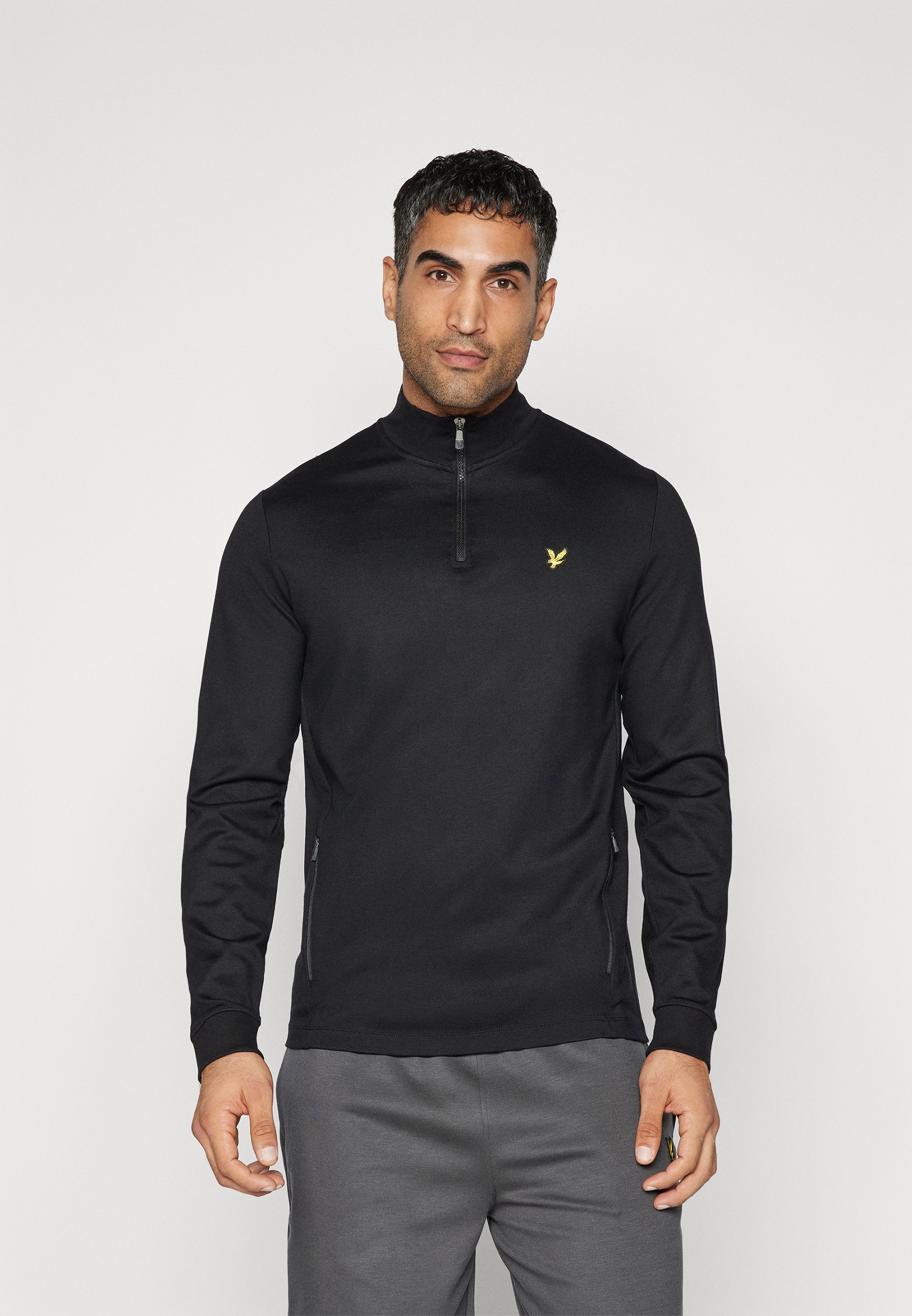 Lyle & Scott Men's 1/4 Zip Jumper In Jet Black - Foto 7