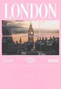 Henry Tiger NEXT STOP LONDON - Camiseta estampada - pink