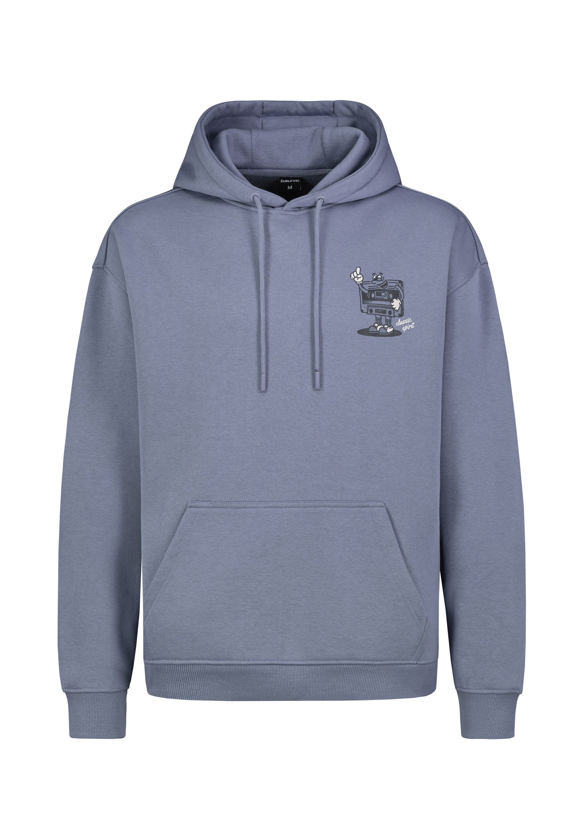 Sublevel MIT PRINT Kapuzenpullover middle blue/blau