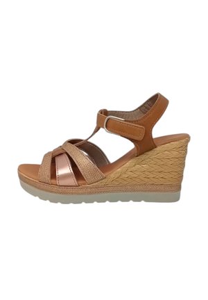 Sandali con plateau - camel