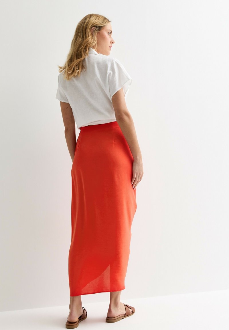 A.l.C. Jupe longue plissée en polyester rouille Orange ref.898531