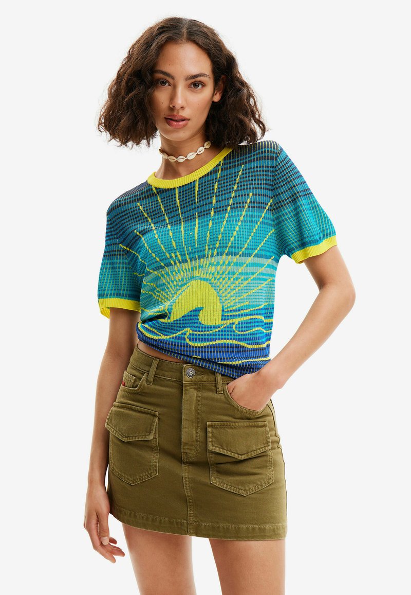 Desigual Blue Cotton Women Shirt main image 1