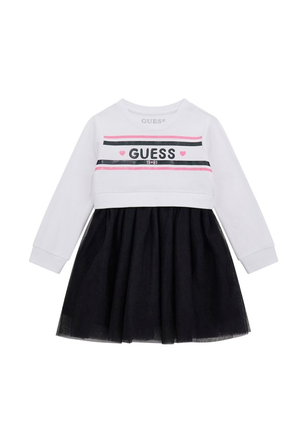 MITTELLANGES FIT & FLARE - Freizeitkleid - weiß