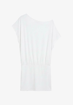 PULL&BEAR, SHORT ASYMMETRIC - DRESS - T-Shirt-Kleid - white