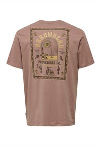 Only & Sons 2ER-SET RUNDHALS KURZARM - Print T-shirt - rot weiß