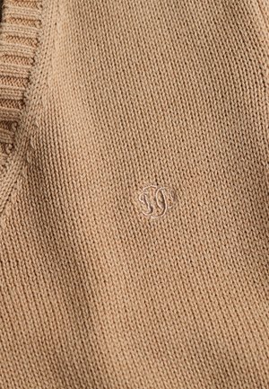 Superdry & Co, SUPERDRY WASHED V NECK JUMPER.. - Pullover - light taupe
