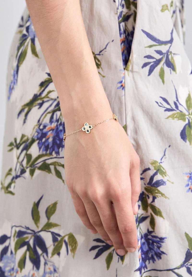 Tory Burch KIRA CLOVER BRACELET - Náramek - gold-coloured/green/pink