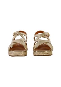 Divine Factory SANDALES COMPENSÉES À BRIDE  - Espadrilles - or