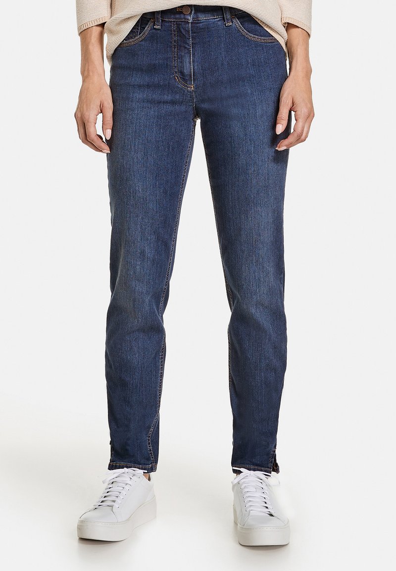 Gerry Weber - 5-POCKET BEST4ME CROPPED - Slim fit jeans - dark blue denim mit use, Enlarge