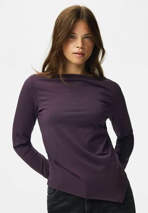Pieces, LONG SLEEVED TOP PCSIRENE ASYMMETRICAL - T-shirt à manches longues - plum perfect