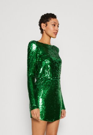 NA-KD SEQUIN DETAIL DEEP BACK MINI DRESS - Cocktail φόρεμα / Φόρεμα για πάρτι - green