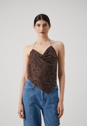 ALIZE HALTER - Tops - espresso