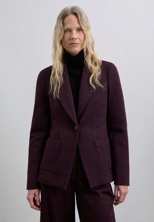KNITTYBURGU  - Blazer - burgundy check