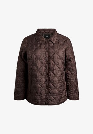 Zizzi, LEICHT WATTIERTE JACKE MIT DEKORATIVER STEPPUNG - Chaqueta de entretiempo - braun