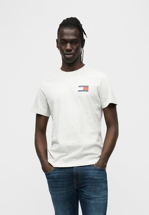 Tommy Jeans LOGO SLIM JERSEY CREW NECK T-SHIRT - T-shirt basic - ice grey
