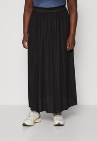 ONLY Carmakoma - CARVENEDIG LIFE LONG SKIRT - Maxi sukně - black Miniatura obrázku 1