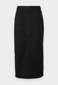 JDYLONDON LONG BUTTON SKIRT  - Pencil skirt - black denim