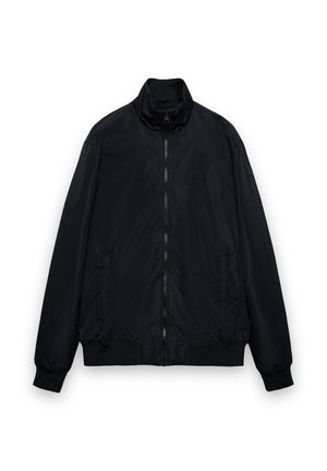 LEGGERO CON COLLO ALTO - Giubbotto Bomber - nero