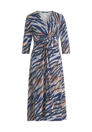 Betty Barclay, BETTY BARCLAY MIT RAFFUNG MIDIKLEID - Robe en jersey - blau braun