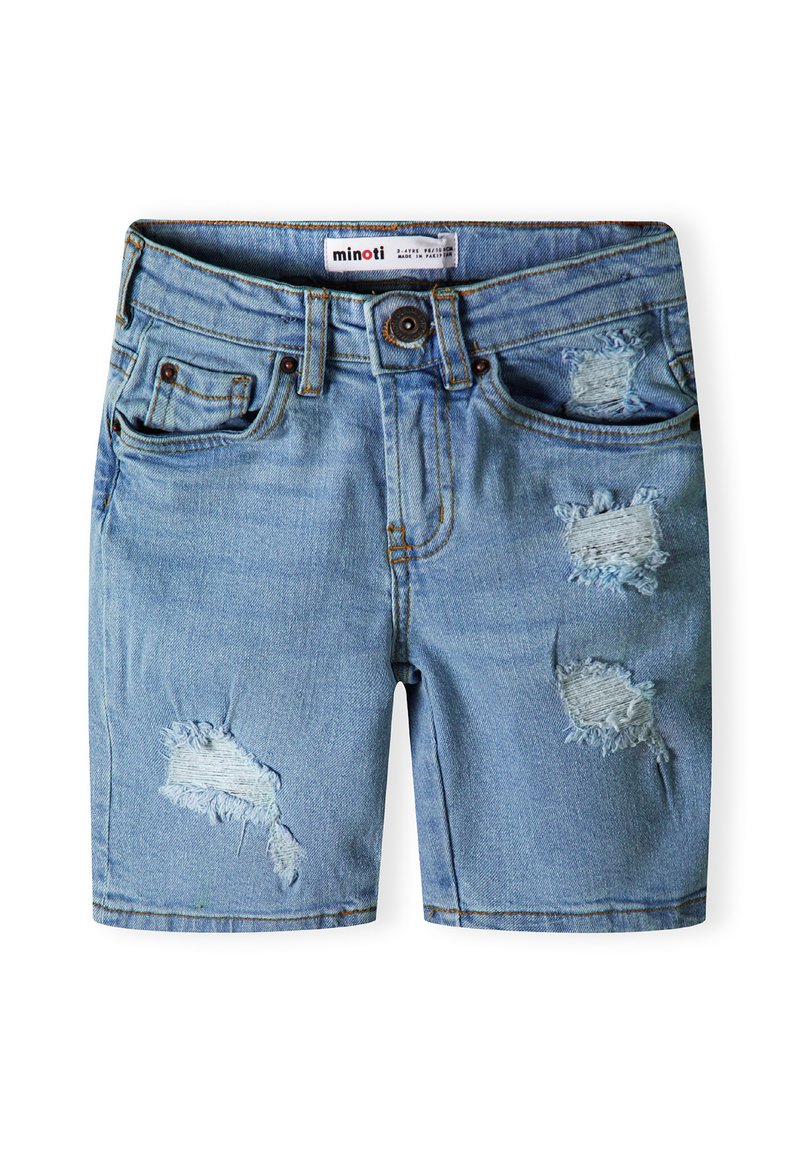 MINOTI SHORT LEG WITH RIPS - Džinsiniai šortai - blue denim