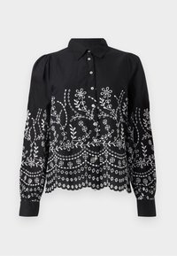 YASLUMA SHIRT - Blouse - black/white stitching