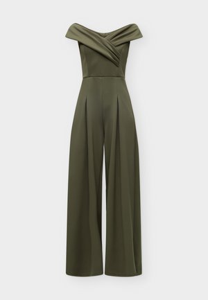 WAL G., AMBER OFF SHOULDER JUMPSUIT - Jumpsuit - dark khaki