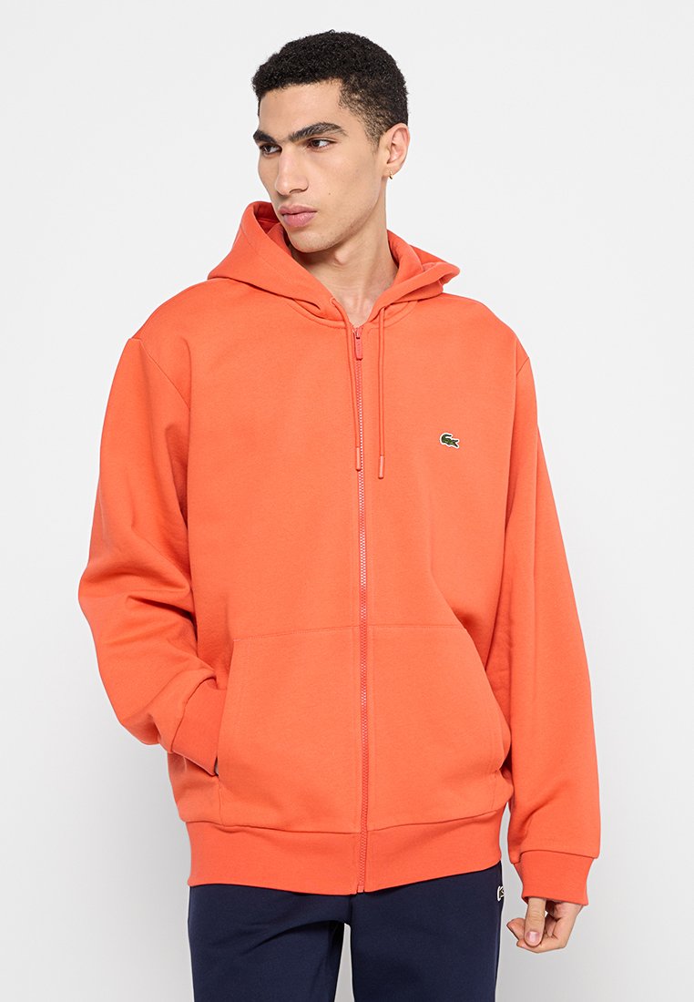 Lacoste Sweater met rits oranje