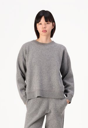 Selected Femme SLFNUKKI O NECK - Jumper - medium grey