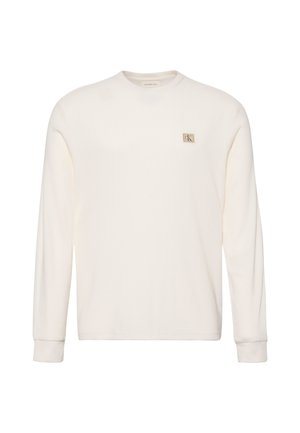 Calvin Klein Jeans WAFFLE BADGE CREW TEE - Πουλόβερ - tofu