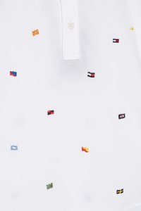Tommy Hilfiger ALL OVER FLAG EMB - Poloshirt - white