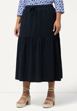 Ulla Popken STRUKTUR VOLANT ELASTIKBUND - A-line skirt - -