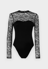 ONLSIA HIGHNECK HEART BODY - Long sleeved top - black