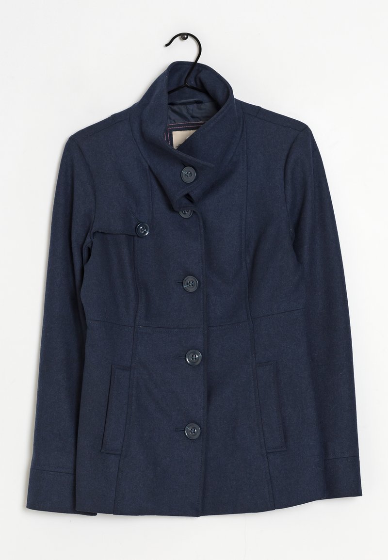 Esprit Gewatteerde jas met ritszakken in marineblauw online kopen | P&C