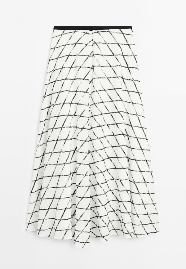 CHECKED MIDI - A-line skirt3